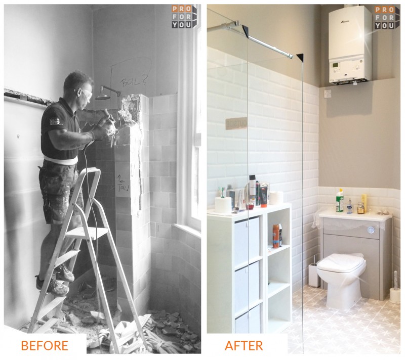 bathroom renovation before after