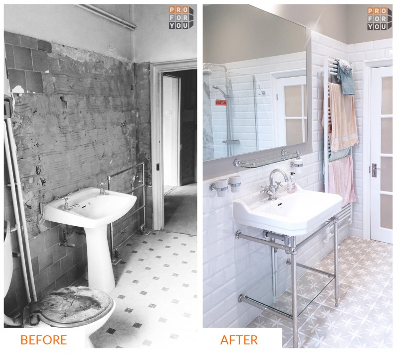 bathrooms renovations before after